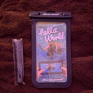 Waterproof Phone Pouch with strap- Black